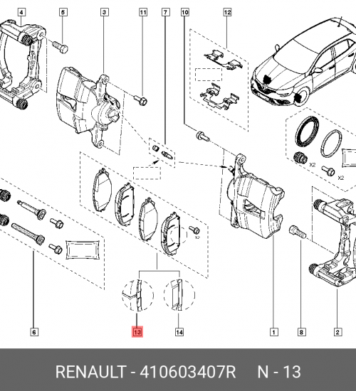 RENAULT Megane IV Ön Fren Disk Balata		